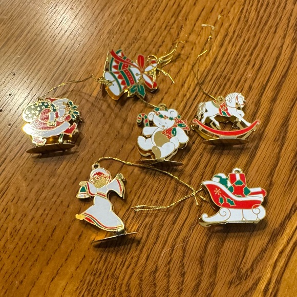 Miniature Wood Metal & Shatterproof Lot of 43 Christmas Tree Ornaments Vintage - Picture 8 of 9